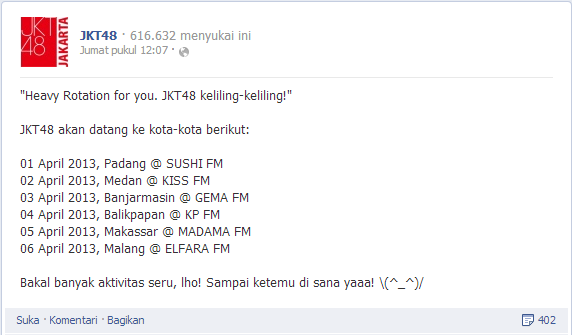 JKT48 Kunjungi Banjarmasin 3 April 2013